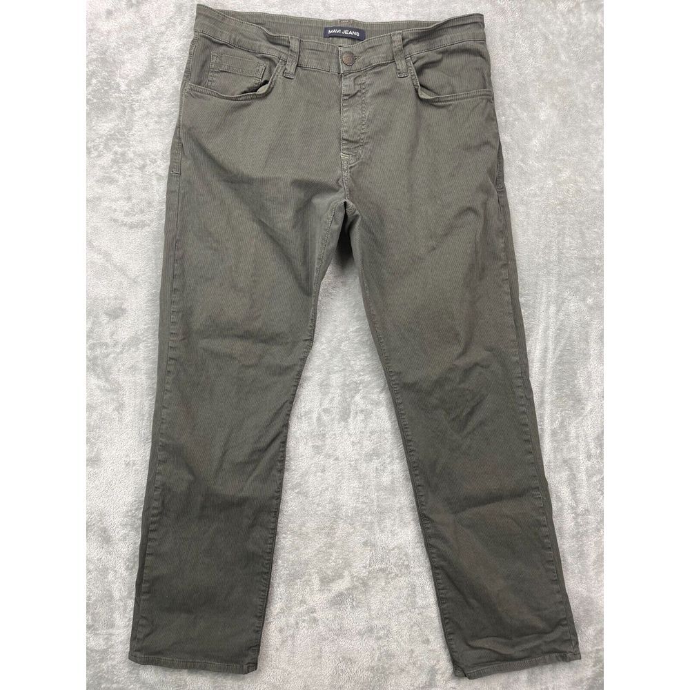 Mavi Mens Corduroy Jeans 36x34 (Act. 36x33) Brown Relaxed‎ Straight Leg Chino